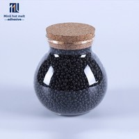 Granulés d'adhésif thermofusible en polyéthylacétate haute température, non toxiques et respectueux de l'environnement, pour le scellement des bords, noir