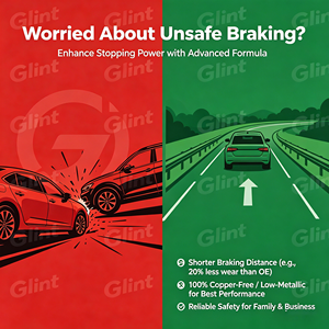 Glint OEM ODM Auto Japanese Genuine Pastillas De Freno Ceramic Car <strong>Break</strong> Pads Semi Metallic Brake Pads for Toyota Spare Parts - Product Image 5