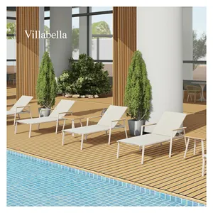 Moderne Gartenmöbel Sonnen liege Stapeln von Aluminium-Pools tühlen UV-beständige Strand liege im Freien