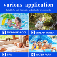 Bandelettes de test multiparamètres 7-en-1 pour piscine, 50 unités, kit de test de chlore, pH, dureté et eau salée pour piscine, spa et bain à remous