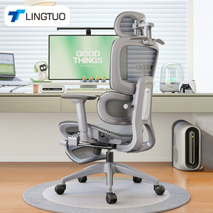 Lingtuo Ergonomic <b>Office</b> Chair X265 <b>Adjustable</b> Backrest Tilting <b>Desk</b> Chair For Home <b>Office</b> Use - Product Image 1