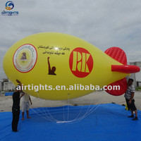 Zeppelin gonflable à l'hélium de 4 m de long en PVC, hermétique, prix fabricant