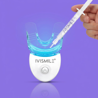 Appareil professionnel de blanchiment des dents à lumière bleue, marque privée, mini kit de blanchiment des dents à LED avec seringue de gel