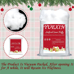 Coton de neige artificiel moelleux pour décorations de village de Noël, flocons de neige artificiels pour décorations de nuages - Product Image 2