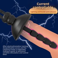 Bâton de stimulation électrique court en silicone réglable, plug anal, plug urétral, masturbateur d'expansion pour hommes, SM Sex