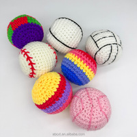 Ballons de jonglage Hacky Sack créatifs et modernes, faits à la main en tricot et crochet, ballons de jeu au pied, objets décoratifs