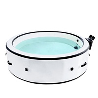 Bak mandi spiral, penutup bak panas hidro pijat Spa luar ruangan untuk 6 orang produsen bak panas Cina