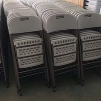 Sillas Plegables de Plástico Blancas Portátiles para Exterior al por Mayor para Eventos, Fiestas y Jardín