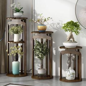 Flower stand, floor-standing household decoration, modern Chinese style, multi-tiered potted plant stand, flower rack, storage - Product Image 1