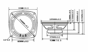 (4-003) ILouder 4 pouces 4 Ohm/8 Ohm 15 Watts Néodyme 92DB Haut-parleurs à cornet 4 pouces Haut-parleur à gamme complète pour <span class=keywords><strong>colonne</strong></span> de son - Product Image 4