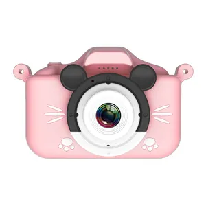 H3 Kids Digital Camera Mickey 48 Megapixels Dual Lenses Children Selfie Cameras with 2.0 Inches IPS Screen and MP3 5 Games