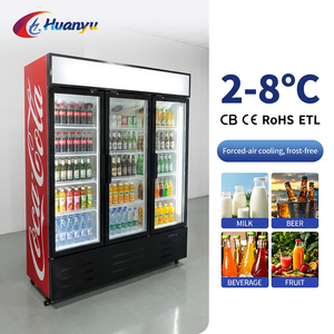 Réfrigérateur vitrine à refroidissement par air, refroidisseur de boissons avec porte en verre, autoportant, pour bureau, <span class=keywords><strong>restaurant</strong></span>, usage industriel - Product Image 2