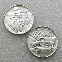 Pièces de monnaie commémoratives de style antique UNC 1926-1939, demi-dollar commémoratif de la route de l'Oregon des États-Unis, cadeaux, décoration intérieure