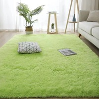 Tapis scandinave haut de gamme à poils longs, lavable, moelleux et duveteux pour salon, côté canapé, décoration contemporaine