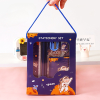 Ensemble de papeterie Kawaii 6 pièces, ensemble de papeterie pour enfants dessin animé, ensemble de crayons, règle, gomme mignons pour étudiants, fournitures scolaires en gros