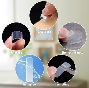 เทปกาวสองหน้าใสกันน้ำนาโนใส สติ๊กเกอร์ติดผนัง PVC สำหรับ<span class=keywords><strong>ใช้</strong></span>ในบ้าน-เทปกาวสองหน้าทำจากโพลีเอสเตอร์ - Product Image 5