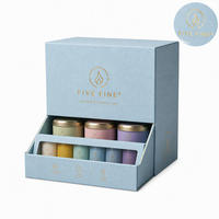 Boîte d'emballage pour bougies en carton rigide avec logo personnalisé, vente en gros, faible MOQ, taille personnalisée, boîtes cadeaux imprimées parfumées de luxe
