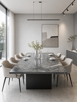 Dalles de marbre gris-blanc polies modernes et écologiques sur mesure pour cuisines, villas, escaliers intérieurs, hôtels et tables basses