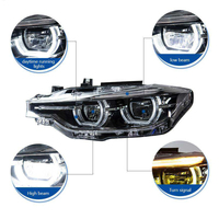 Faros Delanteros LED para Automóvil, Aptos para BMW Serie 3 F30, Conjunto de Faros 2013-2018 F30 F35, Luces LED para Automóvil
