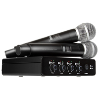 TNH R4 UHF Système de microphone sans fil professionnel Microphone dynamique à 4 canaux pour scène de karaoké à l'église