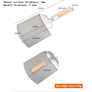 <span class=keywords><strong>Mrright</strong></span> PZ03 Spatule de cuisson multifonctionnelle en acier inoxydable jetable pour gâteaux et pizzas - Product Image 6