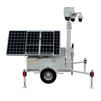 YAHAM YH-P1-EYE Plus Remorque de surveillance CCTV solaire avec certification CE/EPA, étanche IP65, DC12V 9600Wh/12000Wh, 3x600W solaires