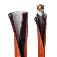 Manchon ignifuge en fibre de verre tressée en silicone de haute qualité VCO 7-25 kV, excellente résistance à la traction pour haute température