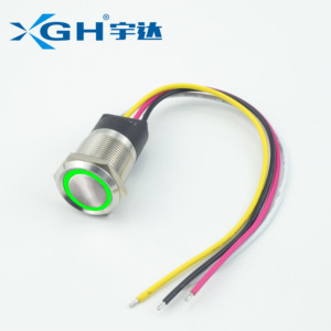 Cảm ứng chuyển đổi nút 19 Mét kim loại <span class=keywords><strong>push</strong></span> <span class=keywords><strong>button</strong></span> Power Supply nhãn ánh sáng RGB bi-màu LED loạt ánh sáng Nút chuyển đổi không thấm nước - Product Image 6