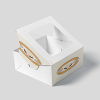 Boîtes à gâteaux personnalisées haut de gamme avec finition brillante, couvercle transparent, emballage pour cupcakes aux fraises, boîte à biscuits