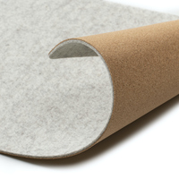 Logo personnalisé populaire XXL gris foncé grand bureau complet sublimation 3mm épaisseur feutre de laine douce avec tapis de souris de bureau en liège