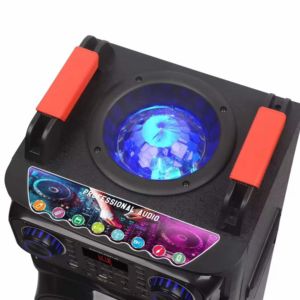 Altavoz Karaoke Portátil OEM <span class=keywords><strong>NDR</strong></span>-1100 de 10 Pulgadas de Alta Potencia para Exteriores con Bluetooth, <span class=keywords><strong>2</strong></span> Micrófonos, Luces LED, para Fiestas, DJ, HIFI, Inalámbrico - Product Image 5