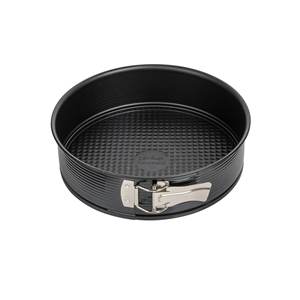 Línea metálica negra Lata para pastel con forma de resorte de 2 Fondos Bandeja para hornear de acero al carbono cuadrada de 24cm Apto para microondas y lavavajillas - Product Image 1
