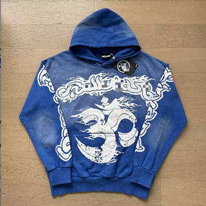 เสื้อฮู้ดดี้และกางเกงวอร์มสไตล์วินเทจย้อนยุคสำหรับฤดูหนาว คุณภาพสูง ดีไซน์หรูหราทันสมัย ผลิตจากผ้าฝ้าย 100% น้ำหนัก 400 กรัม พร้อมส่งจากสต็อก ขายส่ง - Product Image 3