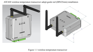 Acrel atc600 nhiệt độ không dây dữ liệu thu phát nhận được cảm biến 150m và nhận Repeater 1km trong khu vực mở - Product Image 2