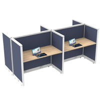 OMW Cloisons de bureau individuelles en aluminium série Raceway, en forme de L, pour poste de travail avec isolation acoustique