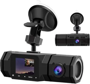 Dual Lens Auto Dash Cam Recorder Full H D Video Recorder Voor En Binnen Cabine Camera Voor Taxi Drivers