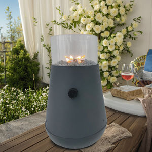 Foyer à gaz de table portable avec galets de verre résistants à la chaleur pour ménage RV salle de bain chambre décor foyer chauffage éclairage - Product Image 2