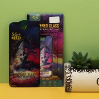 Protection d'écran en verre trempé HD couleur 21H 5G pour 13/14/15/16 Pro Max, design plaque de base anti-traces de doigts