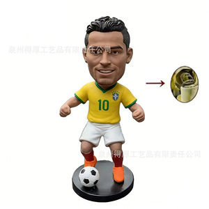Figura Personalizada de Bobblehead de Fútbol, Adorno Decorativo de Resina, Modelo de Atleta Deportivo, Camiseta de Brasil, Número 10 - Product Image 2