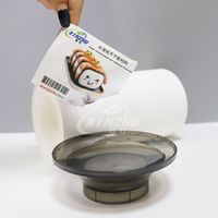 Étiquettes en papier dissolvables à court terme, rouleau jumbo 1240 mm, entièrement dissolvables, encre adhésive acrylique hydrosoluble, sans BPA/BPS, pour l'alimentation