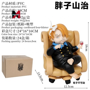 Ensemble de figurines en plastique One Piece Fat Zoro Cosplay Sanji assis <span class=keywords><strong>Luffy</strong></span> avec du saké - Product Image 4