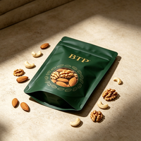100 Sachets Doypack Scellables à Chaud en PE Anti-Odeur avec Fenêtre Transparente, Refermables pour Noix et Stockage Alimentaire