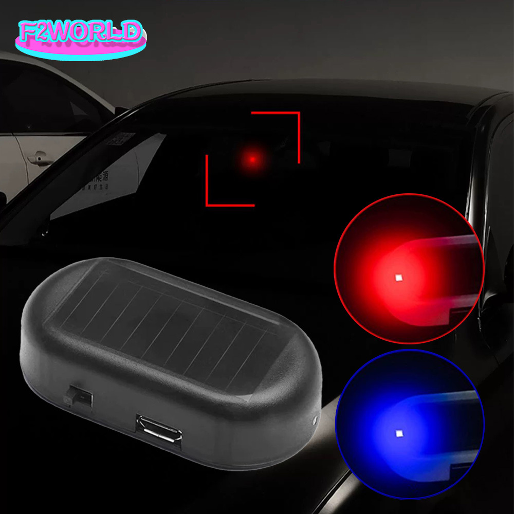 Snapklik.co : YOTOV Red+Blue Car Solar Power Siulated Duy Alar Lights, Anti-Theft Fake
