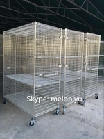 Cage de sécurité Mobile en fil chromé, kit parfait pour ranger et transporter l'alcool