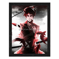 Cetak Poster Anime 3D Lenticular Flip Kustom Gambar 3D
