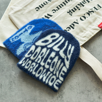 Bonnet en mohair Y2K personnalisé style streetwear, vente en gros, bonnets d'hiver de luxe en tricot jacquard pour hommes et femmes, casquettes souples personnalisables