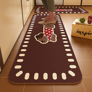 Tapete para puerta de cocina con tema de perro Dachshund, tierra de diatomeas, absorbente de agua, de secado rápido, antideslizante, resistente a la suciedad, para el hogar - Product Image 2