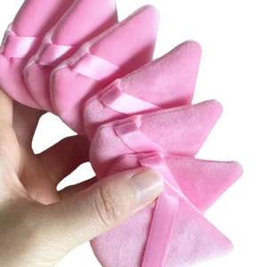 Fleur sait cosmétiques <span class=keywords><strong>poudre</strong></span> bouffée corps <span class=keywords><strong>houpette</strong></span> triangle maquillage femmes accessoires personnalisé <span class=keywords><strong>poudre</strong></span> bouffée - Product Image 3