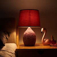 Décoration d'intérieur, lampe de table en céramique européenne moderne, porcelaine, module LED AC E14, style elfe