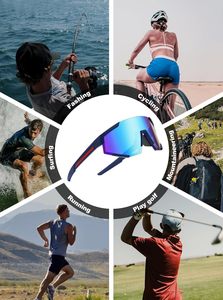 Lunettes de soleil unisexes UV400 à verres monobloc pour le sport, le cyclisme et les activités de plein air, pour femmes et hommes - Product Image 5